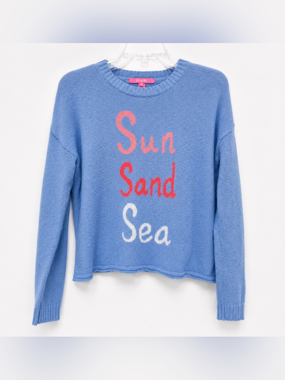 Lilly Pulitzer Pippy Sweater Blue Peri Sun Sand Sea Intarsia Knit Women’s Sz Xs View 2